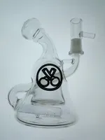 hitman Mini glass bongs inline perc&beaker bong illadelphe thick 4&#039;&#039; Portable Pocket smoking water pipe 10mm dome and nail