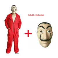 Salvador Dali Costume House of Paper La Casa De Papel Seconda Stagione Cosplay Perfect 1: 1 Party Halloween Red Jumpsuit