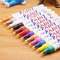 다채로운 마커 펜 레드 블랙 핑크 퍼플 오렌지 블루 페인트 펜 플라스틱 페인트 펜