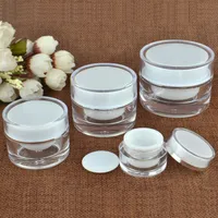 5 10 15 20 30 50 G ML lege duidelijke luxe hervulbare acryl make-up cosmetische gezichtscrème lotion pot pot fles container met liners