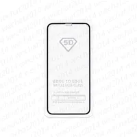 300pcs 5D Protetor de tela de cobertura total 9h Protetor de fibra de vidro temperado para iphone 6 6s 7 8 mais x xs max