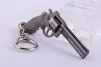 6cm miniatura revólver pistola arma modelo modelo chaveiro chaveiro anéis novo mini arma chaveiro para homens jóias surpresa presente