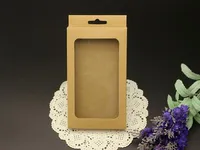 300 stücke! Universal Mobiltelefonkofferpaket Paper Kraft Brown Retail Verpackungsbox für iPhone 8 7 6 5s für Samsung S7 156 * 90 * 15mm