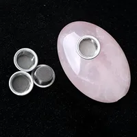 Wholesale novelty Natural Rose Quartz oval Crystal Palm Oval Stone Polished Rock smoking pipe gift Free Shipping