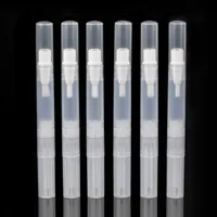 3 ML transparente prego vazio torção Oil Tubo caneta descartável Cosmetic Container Lip Gloss escova Aplicadores pestana Crescimento Líquido