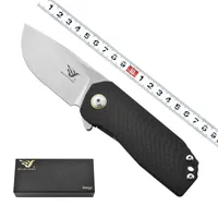 Folding Knife Fast Open Mini Messer mit Titanlegierung + Kohlefaser Griff Geeignet für Outdoor-Aktivitäten / Home / Camping