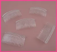 10PCS 90cm45cm 18teeth Clear Plain Plastic Side Comb for DIY bridal hair accessories handmade hair jewelry4533935
