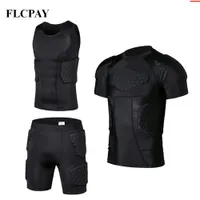 New Honeycomb Sports Safety Proteção Engrenagem Futebol Jersey + Shorts + Vests Outdoor Football Acolchoado Gym Roupas