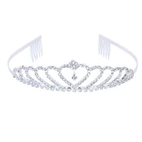 Korona Tiara Princess Headband Stylowy Rhinestone z Pin na wesele