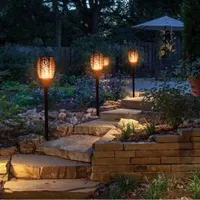 Nuove lampade solari Torch Light Light Light Outdoor Lighting impermeabile Landsacpe Decorazione Led Torce Luci da giardino con effetto fiamma GRATUITA