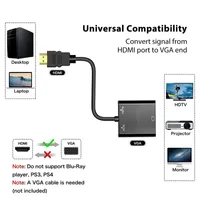 풀 HD 1080p 비디오 금 도금 HDMI 3.5mm 오디오 마이크로 USB와 VGA 어댑터 변환기 노트북 컴퓨터 HDTV 모니터 프로젝터