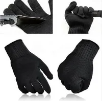 Nieuwe roestvrijstalen draad veiligheidswerk anti-slash Cut statische weerstand slijtvaste bescherming handschoenen hand veilig beveiliging zwart