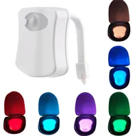 LED Luces nocturnas para baños con Sensor de Movimiento de 8 colores Adjustable lighting Packing Color box SN1066