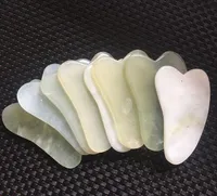 Natural Gua Sha Board Green Jade Stone Guasha Cure Acupuncture Massage Tool Body Face Relaxation Beauty Health Care Tool KD1