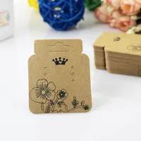 100pcs/lot Kraft Necklace Cards & earrings Packaging Display kraft card for pendant Jewelry Price Tags