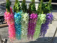 Свадебные украшения цветок искусственный цветок гостиная украсить кресс пластиковые цветок винограда зеленый тростник глициния