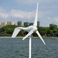 On Sale! 400w 12v 24v 5 or 3 blades horizontal wind turbine generator for home   boat   garden