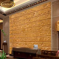 Custom photo wallpaper 3D Egyptian relief stone text wallpaper living room restaurant for walls 3 d mural paintings