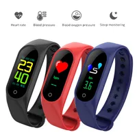 M3 Smart Band Farbe LCD Bildschirm Fitness Tracker Armband IP67 Wasserdichte Armbänder Herzfrequenz Schlaf Monitor für IOS Android