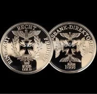 Бесплатная доставка Deutsche Reichsbank 1888 немецкая монета с позолоченной монетой, 50 шт. / Лот бесплатная доставка