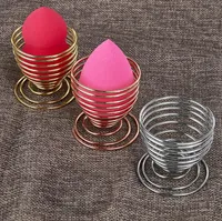 Oro rosa argento supporto soffio di trucco zucca forma spugna pennello uovo stand staffa stencil uovo in polvere soffio spugna asciugatura display stand
