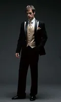 One Button Black Wedding Men Suits Three Piece Groom Tuxedos Slim Fit Men Party Suit Groomsmen Suits (Jacket+Pants+Vest+Tie) J846