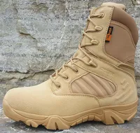 Combate Delta MenTactical botas de deserto Outdoor Exército Hockey Viagens Botas Sapatos de couro botas de inverno Outono Tornozelo Botas