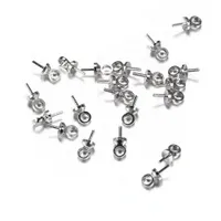 100pcs/lot 6*3mm pin Bead Caps Silver Color End Crimp Caps for Beads DIY Jewelry Findings Making