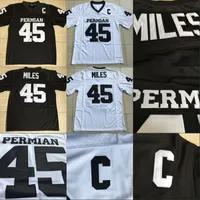 Mens #45 Boobie Miles Permian Panther Jersey All Stitched Friday Night Lights Movie Jerseys Black White Free Shipping S-XXXL