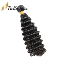 9a Deep Wave Hair Human Weaves Extensions 1 Bunt 10-24 tum obearbetad brasiliansk tjockt inslag naturlig färg Julienchina