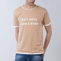 メンズTシャツ夏の男性Tシャツ半袖ショートスリーブ私は心配してはいけない私は夢を印刷していない面白い綿ティーM-2xL