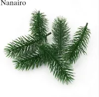安く50個の人工植物の松の枝のクリスマスツリーの結婚式の装飾diy手芸のアクセサリー子供ギフトブーケ