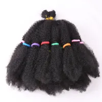 Moda Mega Afro Kinky Büküm Sentetik Saç 22 "Siyah Kadınlar için Kroşe Örgü Saç Kıllar Uzantıları