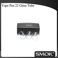 Authentic Smok Vape Pen 22 Tubo di vetro Sostituzione VETRO PYREX Tubo di vetro 22mm Diametro Parte per Penna Vape 22 Car Tank Atomier Kit 100% originale