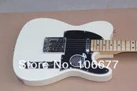 Chegada nova Fábrica de Guitarra de Alta Qualidade Clássica F Telecaster Creme Personalizado Branco Guitarra Elétrica Pickguard Preto Frete Grátis