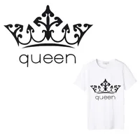 1 szt. Królowa żelaza na aplikacjach Haft Kwiat łaty do odzieży DIY Winylowe Hot Heat Thermal Transfery do T Shirt Naklejki