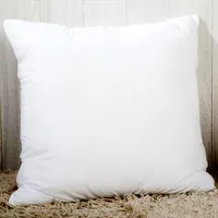 Personalizada transferencia térmica sublimación funda de almohada blanca en blanco Throw Pillow Cover 40 * 40cm almohada poliéster almohada cubierta forma cuadrada del corazón