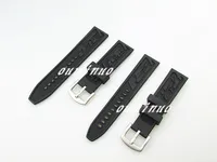 22mm 24mm Nuevos hombres de alta calidad Negro Diver Silicona Rubber Watch bandas Correa de uso para Breitling Watch