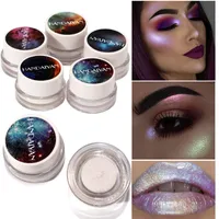 Handaiyan Polar Lights Highlight Cream Shadow Holografisk Skugga Ögon Läppar Ansikte Highlighter Makeup Shimmer Naken Eye Shadows