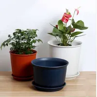 カラフルなプラスチック製の植物の鍋プランター厚い樹脂の花保育園の鍋の植物の鉢植えの鉢植えの鉢植えの鉢植えの植木鉢が小さい
