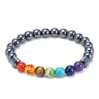8mm Natural Black Stone Bead Strands Charm Healing Balance Bracelets For Women Men Party Club Yoga Jewelry