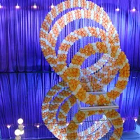 新しいDIYの結婚式のプロプの鉄輪棚の造られた花の壁のスタンドドアの結婚式の背景の装飾鉄のリングラウンドアーチフレーム4Size