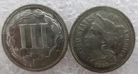 1865 Trois cents en nickel Fabrication Copie Promotion Prix Usine Pas Cher Prix Belle Maison Accessoires Argent Coins