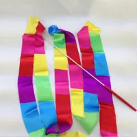 Hoge kwaliteit Super verkopen Kleurrijke 4m Gym Dance Ribbon Ritmische Twirling Products Sport Art Gymnastic Streamer