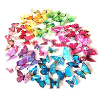 Wall Stickers 3D Sticker Butterfly Decal Removable Magnet Butterflies Home Living Room Decoration 12pcs 6cm 8cm 10cm 12cm