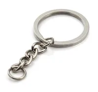 Epackfree 40pcs Split Key Ring with Chain Split Key Ring with Chain Silver Gold Guqing Color Metal Split Keychain Ring Parts Jump Rings