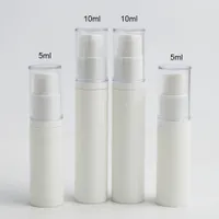 500 x 5cc 10cc Empty Cosmetic Airless Pump Lotion Bottle 10 ml Envase recargable de belleza con tapa transparente de la bomba