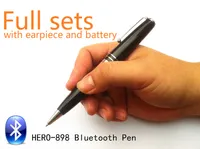 EDIMAEG High Quality Bluetooth Pen with wireless Earpiece 50-60cm Long Transmitting Distance Can Listen During Writing, 1# only pen, 2# full