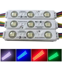 LED -Module farbfarbige RGB SMD5050 LED -Modul Light 3LED Black RGB Injektion mit Linsen DC12V wasserdichte IP65