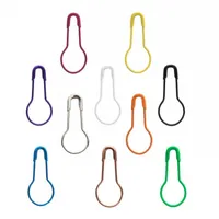1000 st/parti 10 färger diverse glödlampaformade säkerhetsstift för stickstygnmarkör och DIY -hantverk